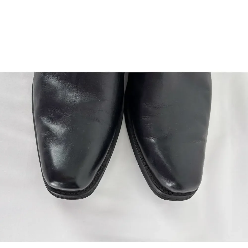 SAS Tripad Comfort Black Leather Side Zip Ankle Dress Boots Square Toe Mens 12M